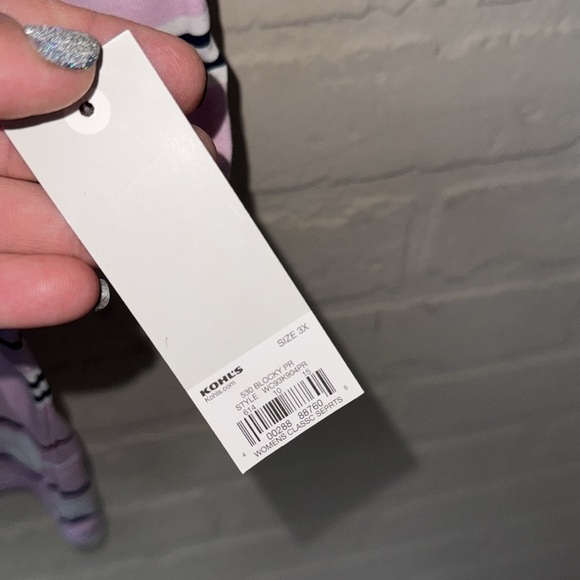 Croft & Barrow shirt 3X NEW pink Women's Pink Striped Top - Picture 3 of 3